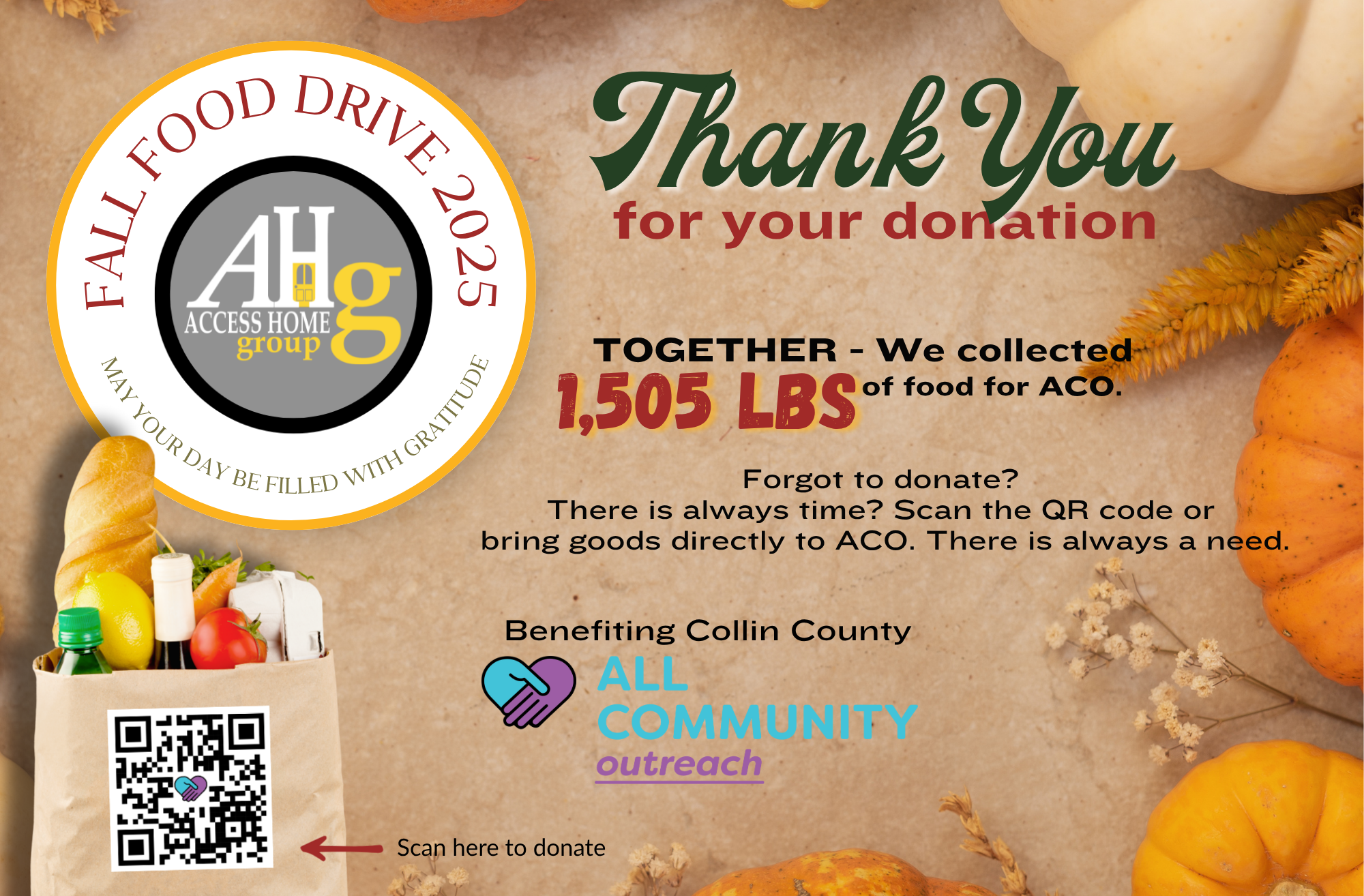 Annual - Food - Drive - Event - Team - Access Home Group, Allen Texas, Real Estate